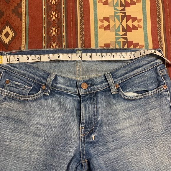 WOMENS 7 FOR ALL MANKIND FLARED CAPRIS SIZE 30 - Picture 5 of 8
